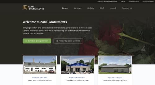 Monument Company Websites